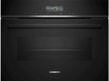 Horno compacto - Siemens CB734G1B1, Multifunción, Hidrolítico, 47 l, autolimpieza oxyLitic, App Home Connect, 60 cm, Negro