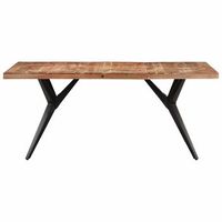 mesa de comedor - mesa de cocina de madera maciza de acacia 160x80x76 cm