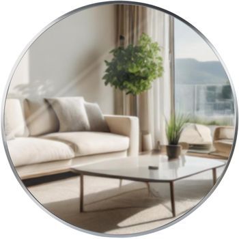 Espejo De Pared Elsie Metal Plateado Ø 60 Cm Clp