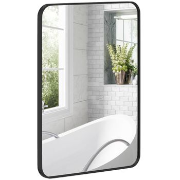 Espejo de baño 60x2.5x80 cm negro