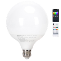 aigostar bombilla led inteligente e27 g120 bluetooth mesh 49w rgb gradiente bombilla inteligente compatible con alexa regulable color y  blanco luz 2700-6500k incluye control remoto 1 uds