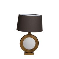 lampara de mesa en aluminio dorado