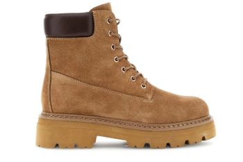 botines de ante con cordones tan 38
