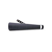 silenciador de escape oval negro
