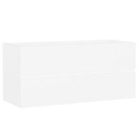 armario de almacenamiento  armario para lavabo madera contrachapada blanco 100x385x45 cm