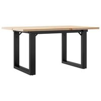 mesa de centro marco o madera maciza pino y acero 80x50x40 cm vidaxl