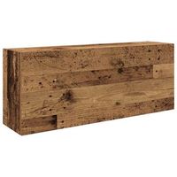 mueble de pared bano  armario de bano madera ingenieria envejecida 100x25x40 cm