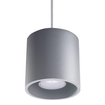 Lámpara de techo gris aluminio alt. 110 cm