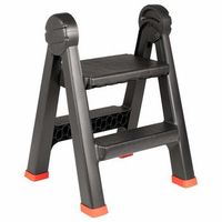 escalera manual negro y rojo 46 x 30 x 63 cm pp y elastomero vidaxl