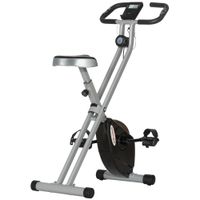 sportnow bicicleta estatica plegable 8 niveles resistencia magnetica monitor lcd asiento ajustable sensor ritmo soporte telefono