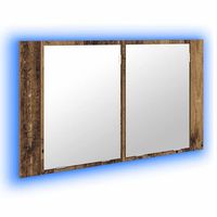 armario con espejo de bano madera vieja 80 x 12 x 45 cm vidaxl