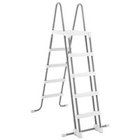 escalera de seguridad para piscina 5 peldanos 132 cm intex