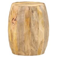 taburete  reposapies en forma de tambor madera maciza de mango cfw20135