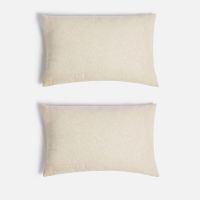 in home linen cotton cushion cover - natural - 75x50cm - set of 2