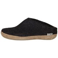 glerups pantuflas dk charcoal lammwollfilz para hombre