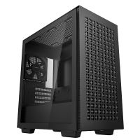 deepcool ch370 mini tower matx cristal templado usb 32 negra