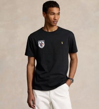Polo Ralph Lauren para hombre. 710944678001 Camiseta Classic Fit Alemania negro (L), Casual, Algodón, Manga corta