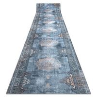 alfombra de pasillo con refuerzo de goma lotus rosette 47050 gris lava 120x660 cm