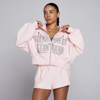 Sudadera con capucha y cremallera Lift Graphic Lifestyle para mujer de MP - Rosa bebé - XL