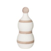 lido - botella de ceramica con franjas de zafferano y arena