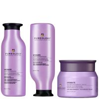 pureology hydrate shampoo conditioner and soft mask moisturising bundle for dry hair sulphate free for a gentle cleanse