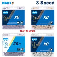 cadena kmc de 8 velocidades para bicicleta de montana 116 eslabones 8s para bicicleta de carretera cadenas de bicicleta de montana 8v con power link piezas de ciclismo