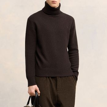 AMI Tonal De Coeur Cashmere-Blend Knit Jumper - M