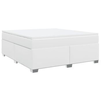 Cama Tapizada 200x180x46 Cm Tejido - Blanco