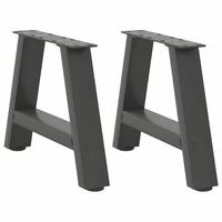 patas para mesa de centro en forma de a 2 unidades antracita 50 x 30-31 cm acero vidaxl