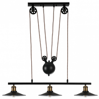 fabrilamp colgante triguero 3xe27 negro 88d