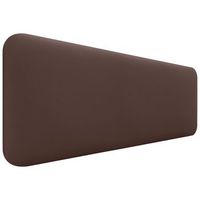 dhome cabecero tapizado liso redondeado polipiel para pared acusticos cabeceros absorbentes cabezal cama dormitorio chocolate 135cm