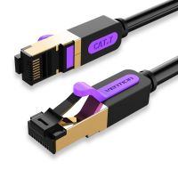 cable de red vention icdbd cat7 05m sftp 10gbps awg28 chapado en oro negro