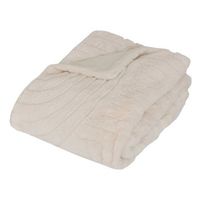 colcha de piel sintetica jacquard arka marfil 230x180cm
