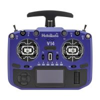 helloradiosky v14 max r9 24ghz incorporado 1000 mw elrs4in1 cnc metal rdc90 gimbal transmisor de radio de codigo abier