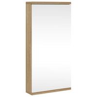 mueble de bano  armario de bano de esquina con espejo roble 30x24x60 cm