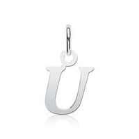 colgante letra u de plata 925