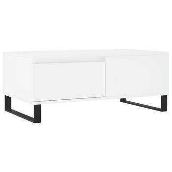 Mesa De Centro，mesa Auxiliar，mesa De Café Madera Contrachapada Blanco 90x50x36,5 Cm