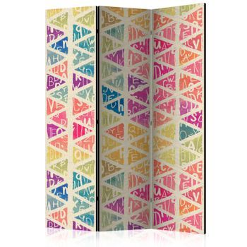 Biombo - Letters Nad Triangles (135x172 Cm)