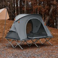 sobuy ogs60-l-hg tienda de campana exterior para 2 personas plegable impermeable 1500 mm carga maxima 150 kg 194 x 145 x 157 cm