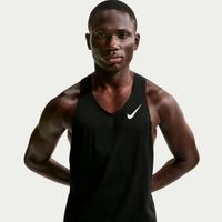 nike aeroswift  camiseta de running hombres - negro blanco