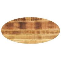 tablero de mesa ovalado madera maciza de mango 140x60x25 cm vidaxl