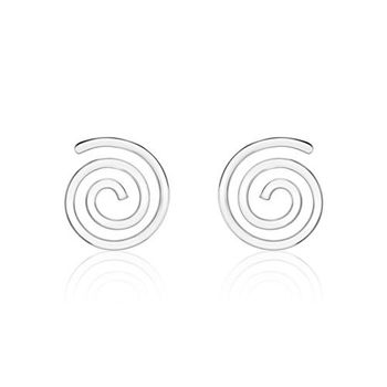 Pendientes de plata 925 para mujer espirales