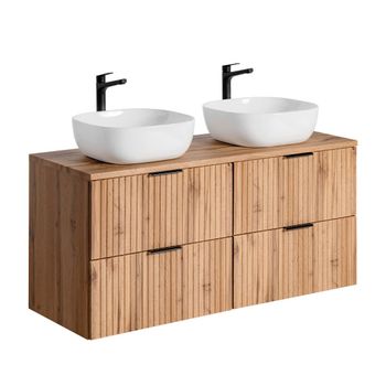 Mueble doble lavabo 120cm tableros de melamina y mdf madera imitación