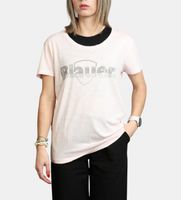 blauer para mujer 25sbldh02372 camiseta con brillantina graham rosa l casual algodon manga corta