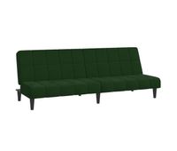 vidaxl sofa cama de 2 plazas terciopelo verde oscuro