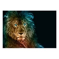 papel pintado 3d - abstract lion 150x105 cm