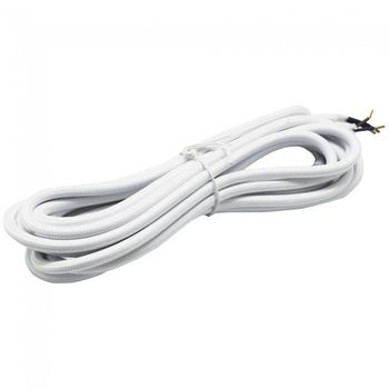 Cable textil blanco