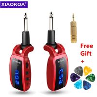 xiaokoa-sistema de guitarra inalambrico pantalla led mejorada recargable 15 canales receptor transmisor de guitarra inalambrico uhf para electricidad