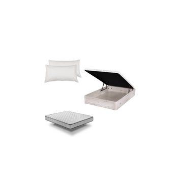 Pack Canapé De Madera Artic + Colchón Pro Nature + Almohada Fibra - Envío Y Montaje Incluidos - 135x190cm
