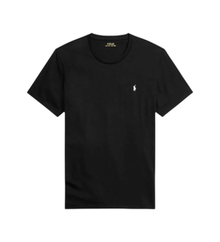 Polo Ralph Lauren para hombre. 714844756006 Camiseta de punto de algodón negro (S), Homewear, Manga corta